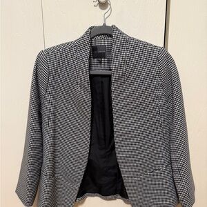 The Limited Black and White Houndstooth Blazer